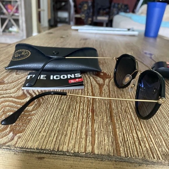 Black gradient aviator Ray Ban sunglasses - Picture 4 of 5